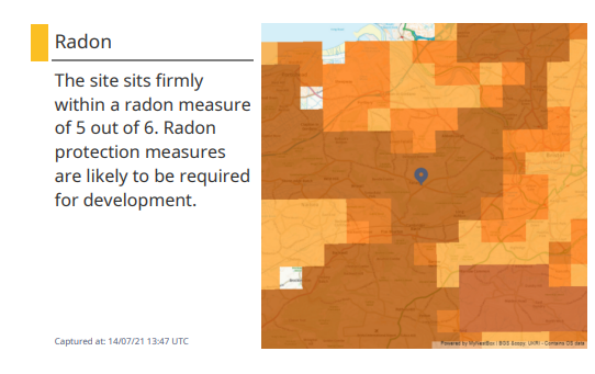 Example Radon Report Section